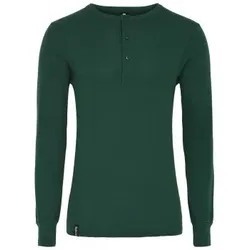 Dovre Organic Cotton Grand Dad Rib Shirt Grün Ökologische Baumwolle Small Herren