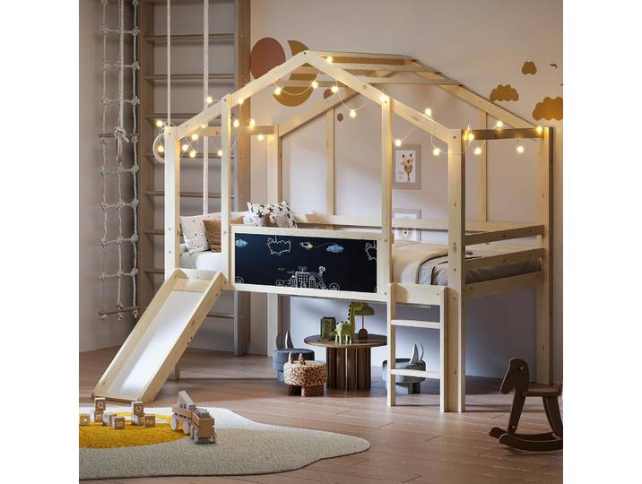 Lit Enfant Rembourré 90x200 Cm En Velours Blanc\, Tête De Lit Forme Ours\, Sommier À Lattes\, Sans Matelas