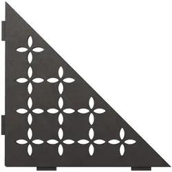 Schlüter Systems SHELF-E-S1 Wand-Ablagesystem Floral Aluminium TSDA - strukturbeschichtet dunkelanthrazit Höhe: 210 mm Breite: 210 mm