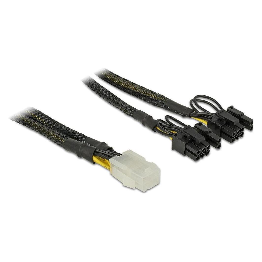 Delock 6Pin auf 2x 8Pin oder 2x 6Pin Stromadapter (30 cm, 6 pin PCI-Express, 6+2 pin PCI-Express) (85455)