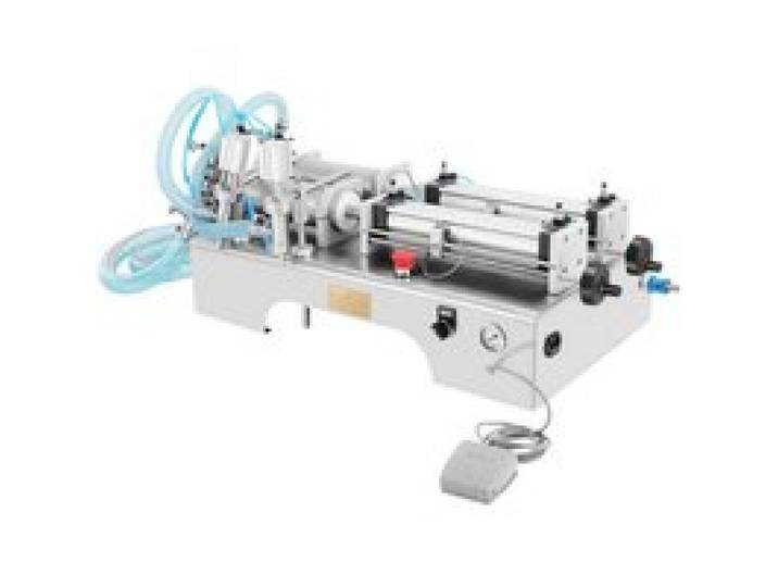 VEVOR Machine de Remplissage Liquide Pneumatique 100-1000 ml, Contrôle Automatique Acier Inoxydable Machine de Remplissage Fluide Réglable Conception Anti-goutte pour Alimentation Boissons Cosmétiques