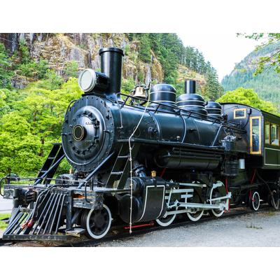 Fototapete PAPERMOON "Old Steam Locomotive", bunt, B:2,5m L:1,86m, Vlies, Tapeten