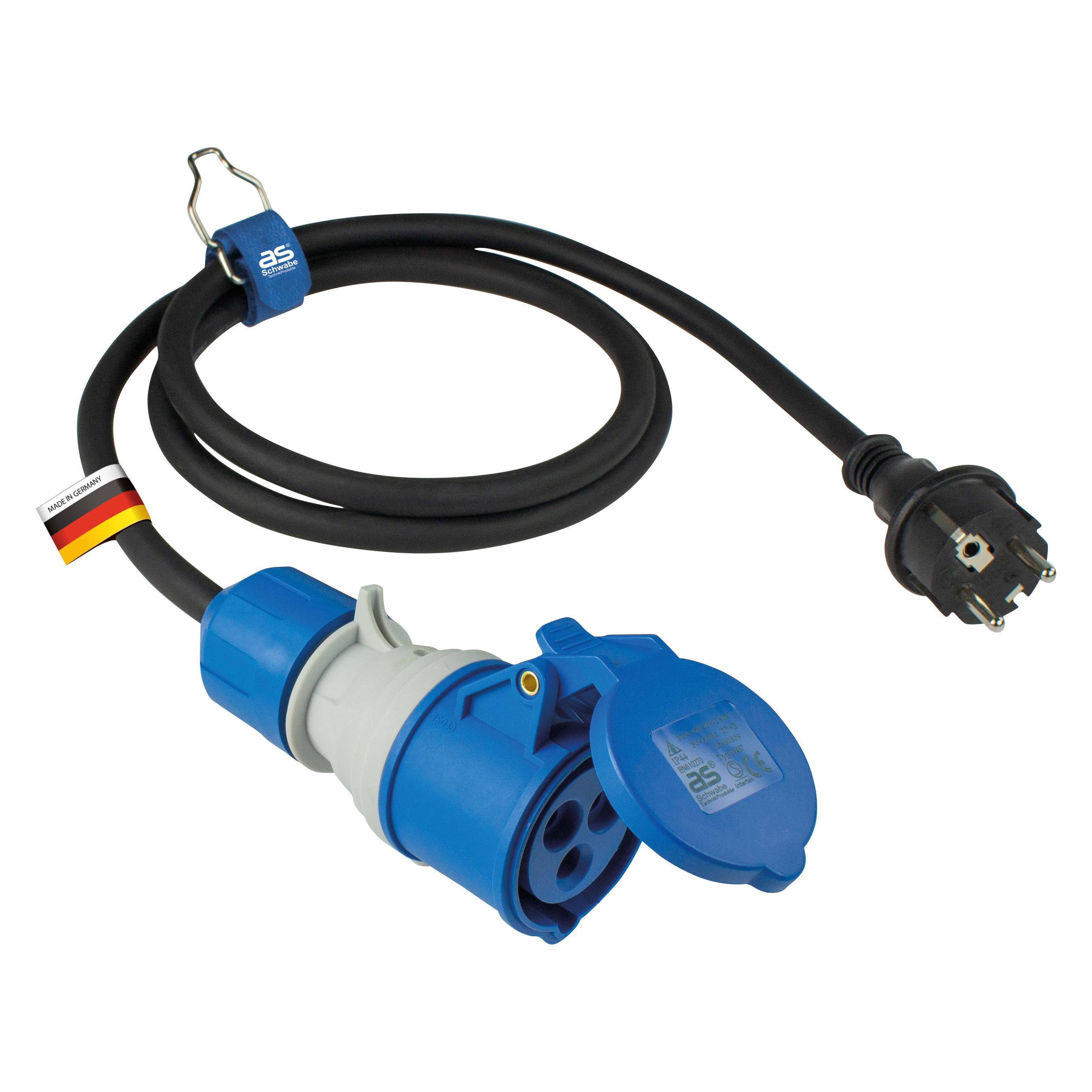 As - Schwabe CEE Adapterleitung Französicher Standard Typ E (CEE 16/3) (61406)