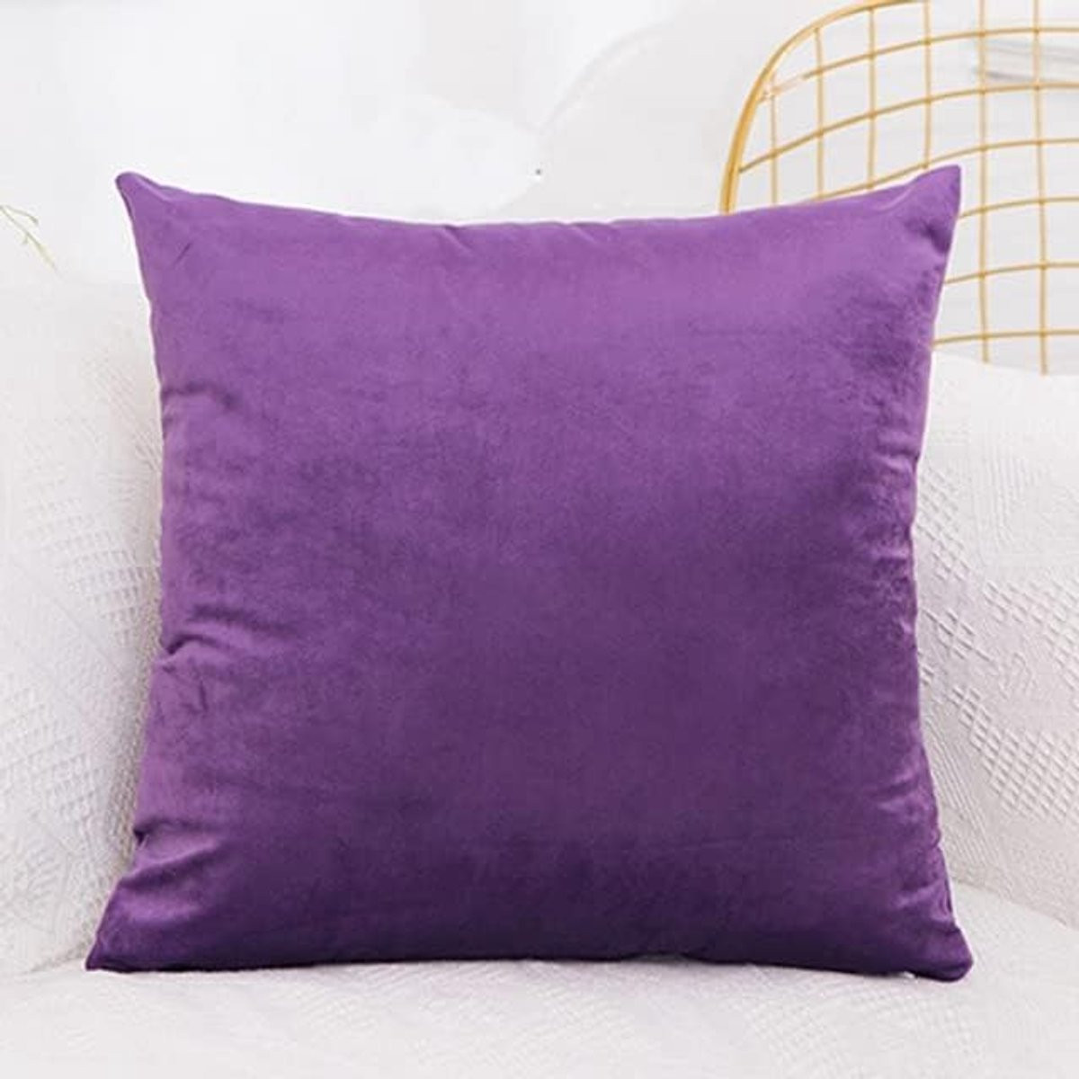Paars Velours Kussensloop - Decoratief Sierkussen - 40 x 40 cm