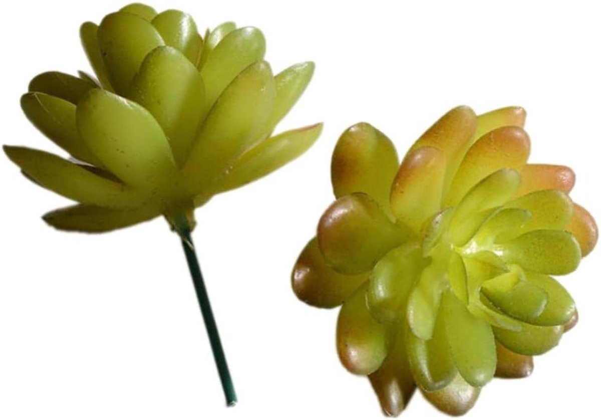Set van realistische kunstvetplanten voor decoratie, kleurrijk, 8 x 7 cm