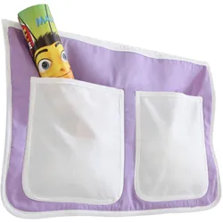 Betttasche "Stofftasche", lila/weiß