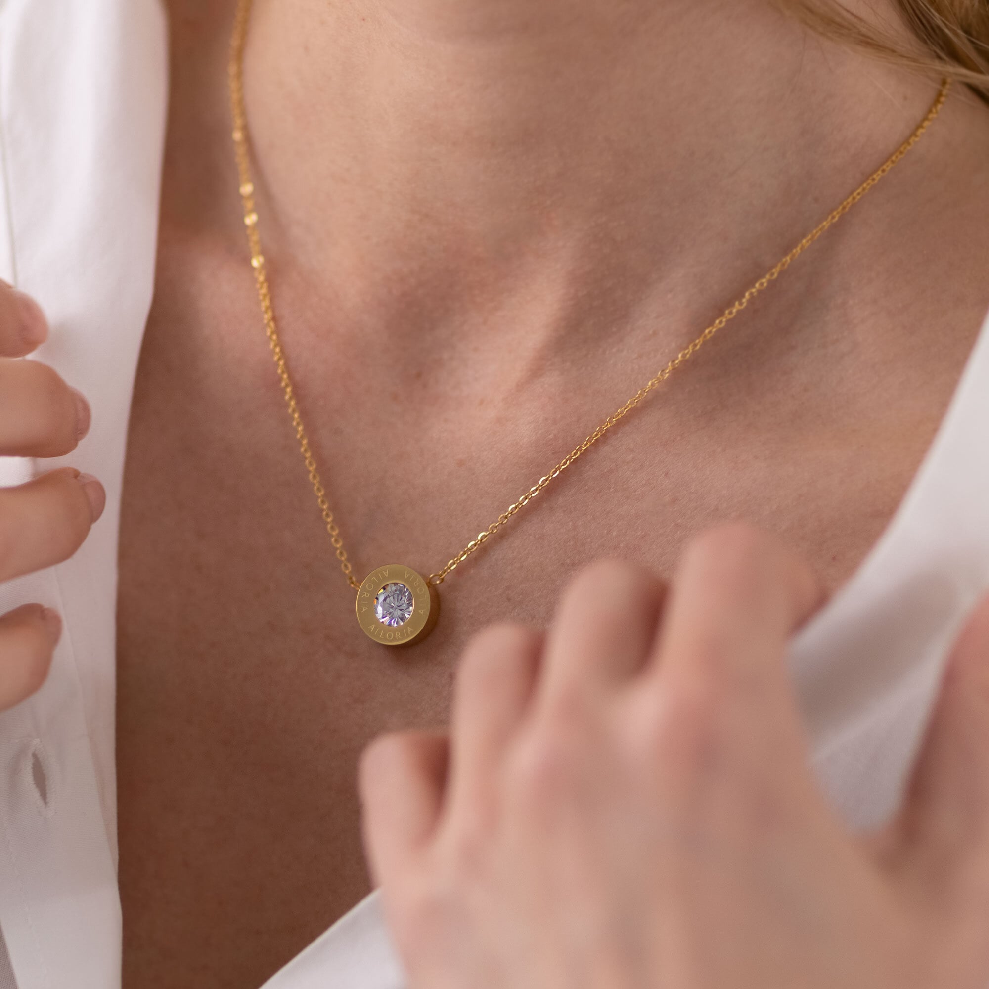 Edelstahlkette AILORIA "Halskette AGNÈS", Damen, gold, Halsketten Edelstahlkette