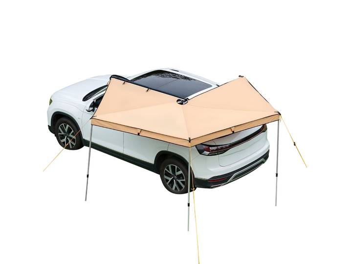 SucceBuy Auvent 270 degrés 52/133 pieds carrés côté conducteur imperméable UV50+ avec sac toutes saisons autoportant pour SUV, fourgonnette, camion, camping
