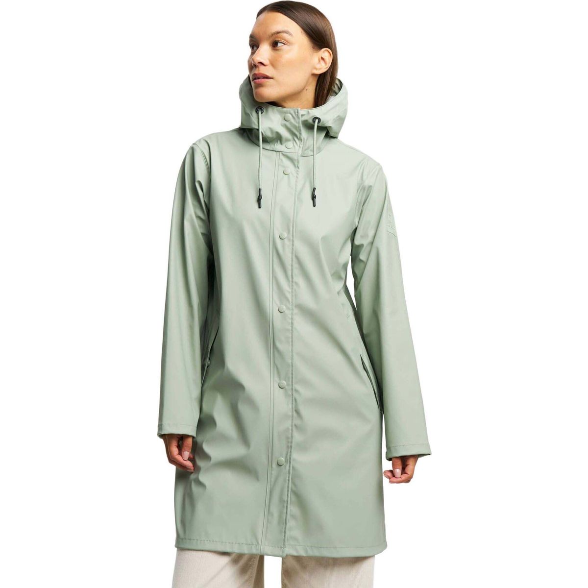 Tenson Apelviken Rain Coat Women grey green (664) S 465017643-664-4