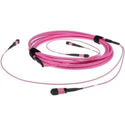 ACT 25 meter Multimode 50/125 OM4(OM3) polarity A fiber trunk cable with 2 MTP/MPO female connectors (25 m), Netzwerkkabel