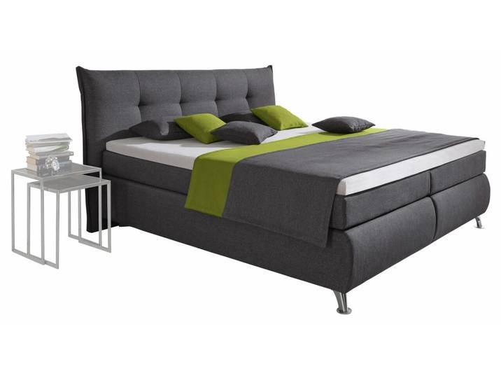Z2 Boxspringbett LEXOS, anthrazit, Stoff