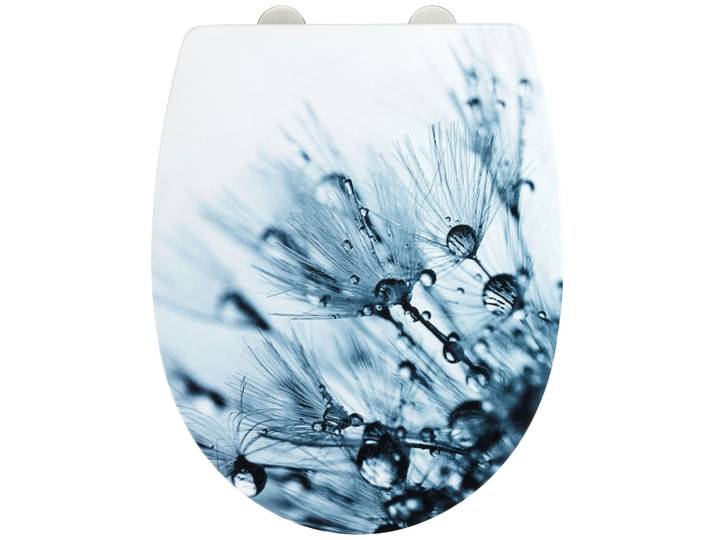 WC-Sitz WENKO Sereno mit Relief , bunt, B:36,5cm L:45cm, Edelstahl, Thermoplast, WC-Sitze, WC-Sitz, Thermoplast