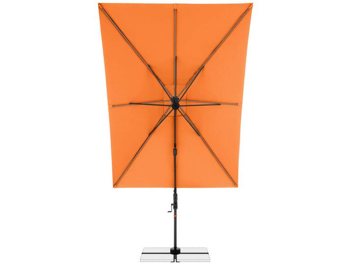 Knirps Ampelschirm, Orange, 300x220 cm, 360° drehbar, Knickgelenk, LED-Beleuchtung, Sonnenschutz, Sonnenschirme