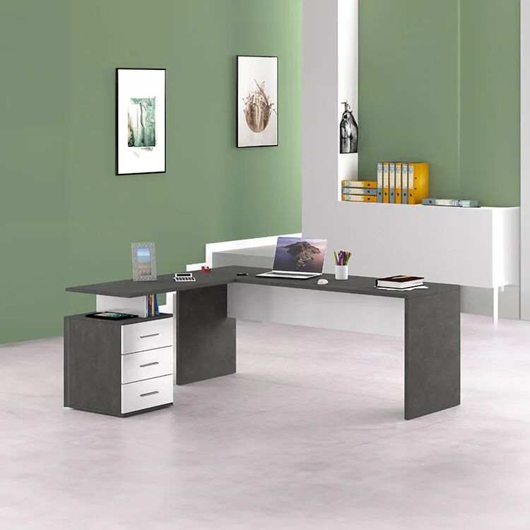 garneroarredamenti Scrivania ufficio angolare 180x160cm antracite OfficeScape