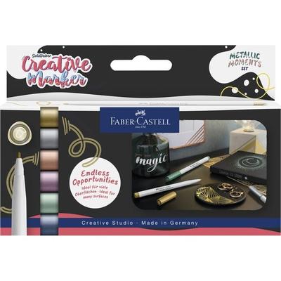 Faber-Castell Goldfaber Creative Marker Metallic 1.5, 6er Etui, Metallic Moments