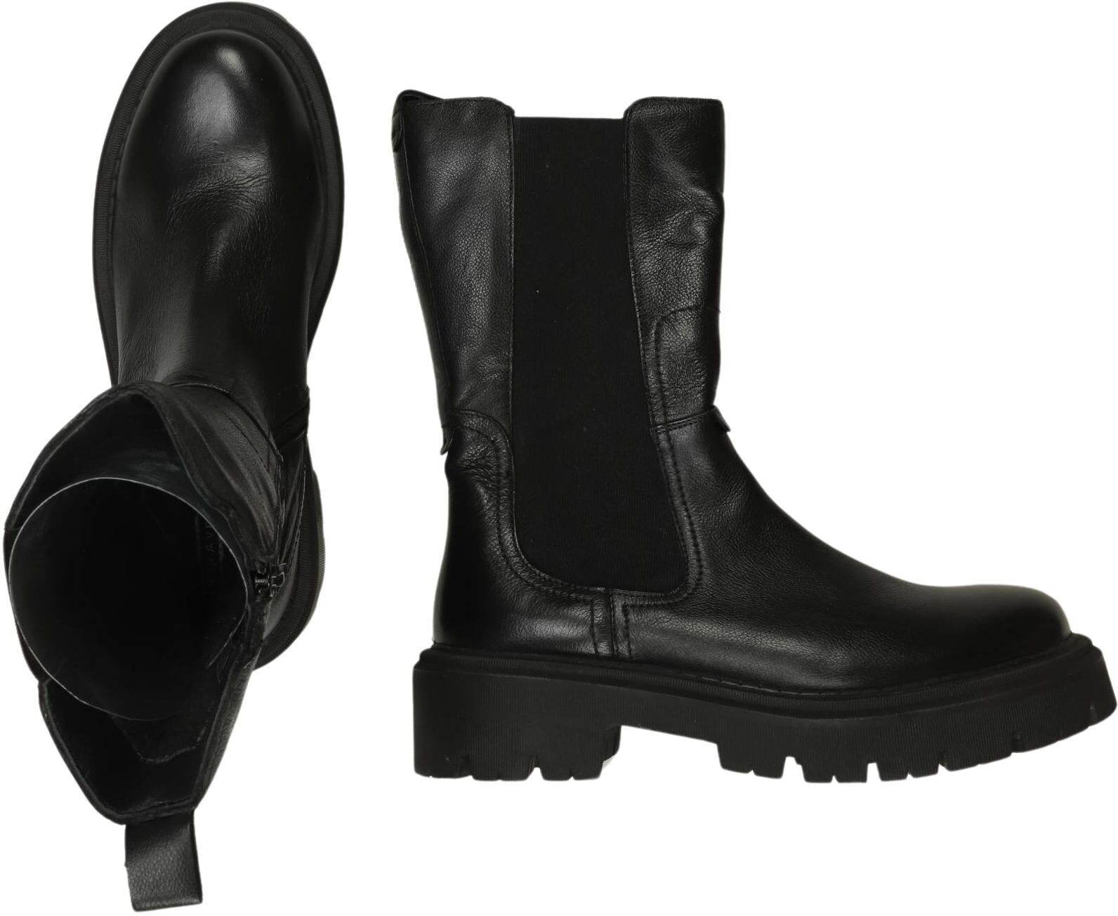 5th Avenue Damen Stiefel, Schwarz, Gr. EU 42, Leder - Second Hand