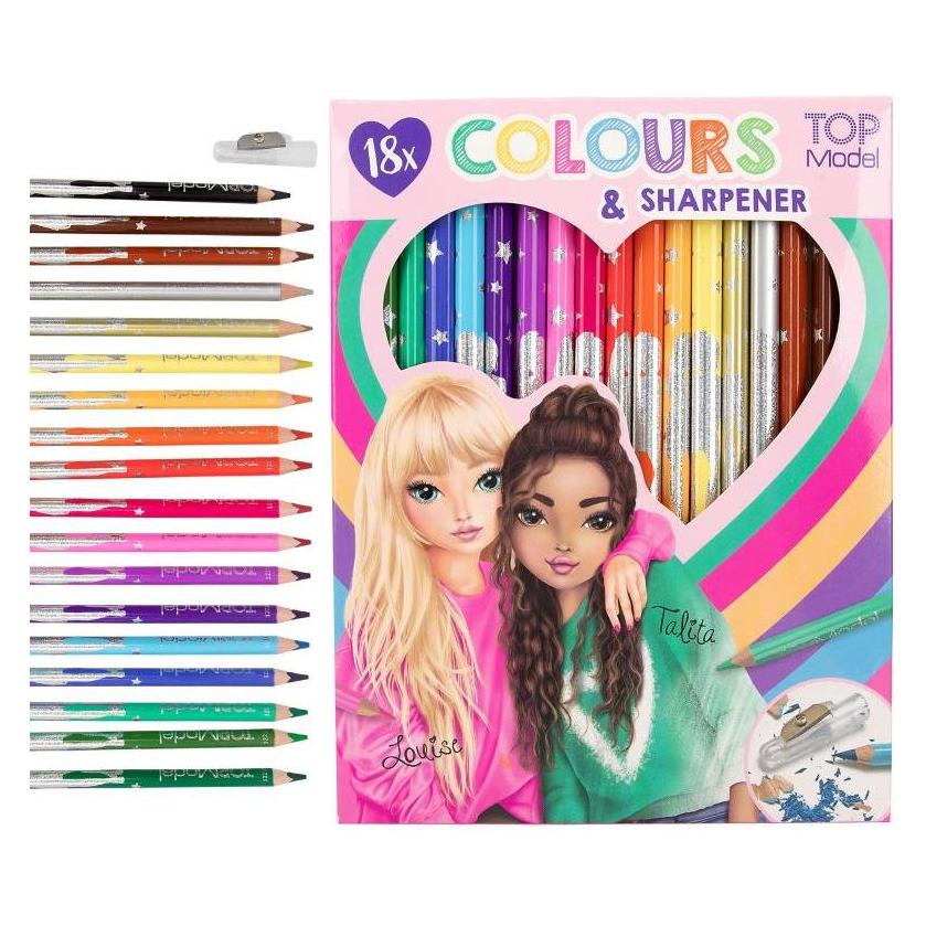 Depesche TOPModel - 18 Colouring Pencilswith sharpener - (0612215) (18x) (0612215)