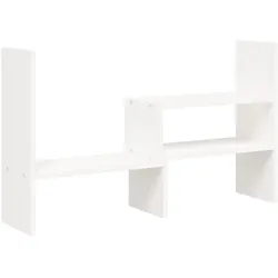 vidaXL Monitorständer Weiß (39-72)x17x43 cm Massivholz Kiefer