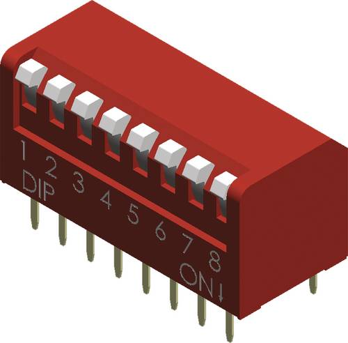 Diptronics NDP-08V DIP-Schalter Polzahl 8 Piano-Type