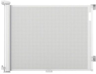 "Costway 71"" Retractable Baby and Dog Gate 33.5"" Tall with Safety Lock and No Bottom Bar-White"