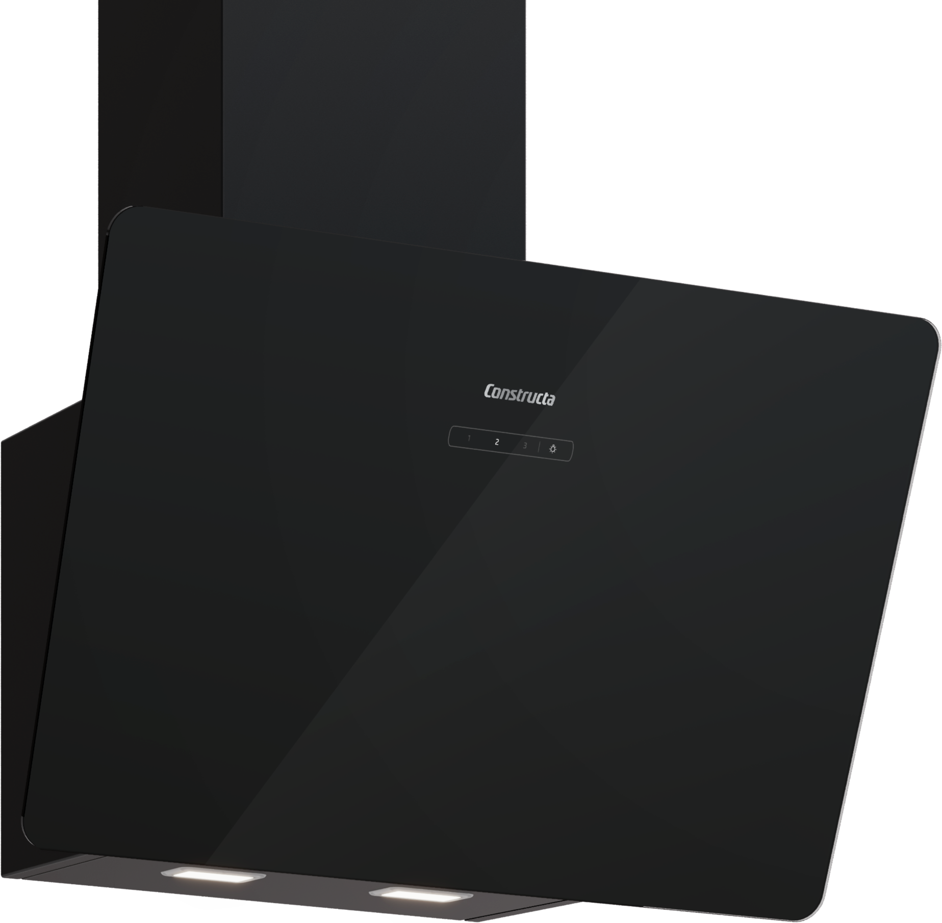 CONSTRUCTA Kopffreihaube "CD686867", Energieeffizienz: B, schwarz, B:59cm H:30,9cm T:39,9cm, Dunstabzugshauben, Touch-Bedienung und langlebiger Metall-Fettfilter, Kopffreihaube