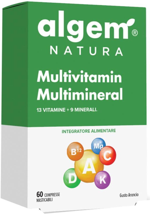 ALGEM NATURA Srl Multivitamin Multimineral Gusto Arancia, 60 Compresse Masticabili