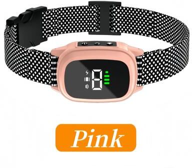 Inspire Essentials Rechargeable Automatic Anti Bark Dog Training Collar pink