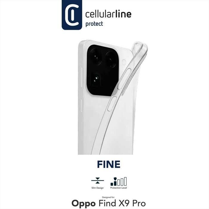 Cellular Line Custodia Ultrasottile Fine Oppo Find X9 Pro-trasparente
