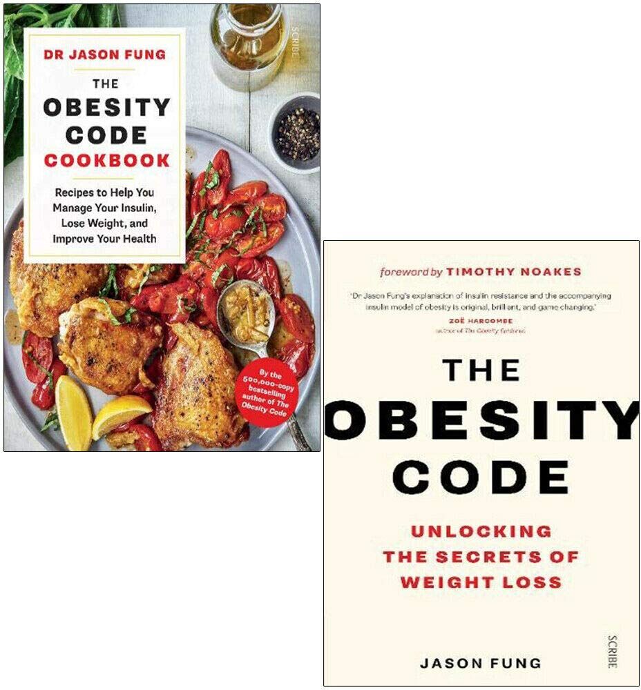 Scribe UK Dr Jason Fung 2 Books Collection Set - The Obesity Code Cookbook & The Obesity Code
