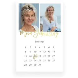 Einladungskarte Geburtstag: Schick mit Fotos in Weiß