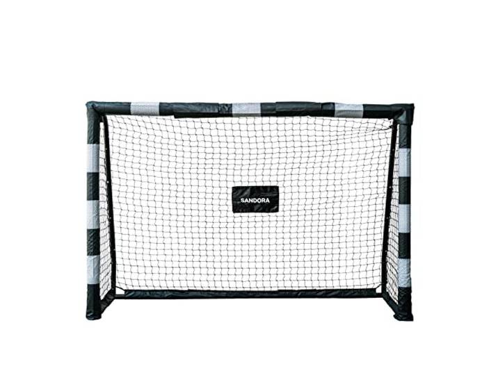Sandora Fußballtor Hattrick in Breite M 180 x120 x 60 Ron-Robert Zieler Edition schwarz/weiß 22120 EIN Traumtor für Kinder Jugendliche für Spielspaß ausserhalb des Stadions (180x120x60, M)