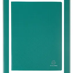 Exacompta 8553E 12x Sichtmappe aus flexiblem Polypropylen, 50 Hüllen, OPAK - A4 - grün