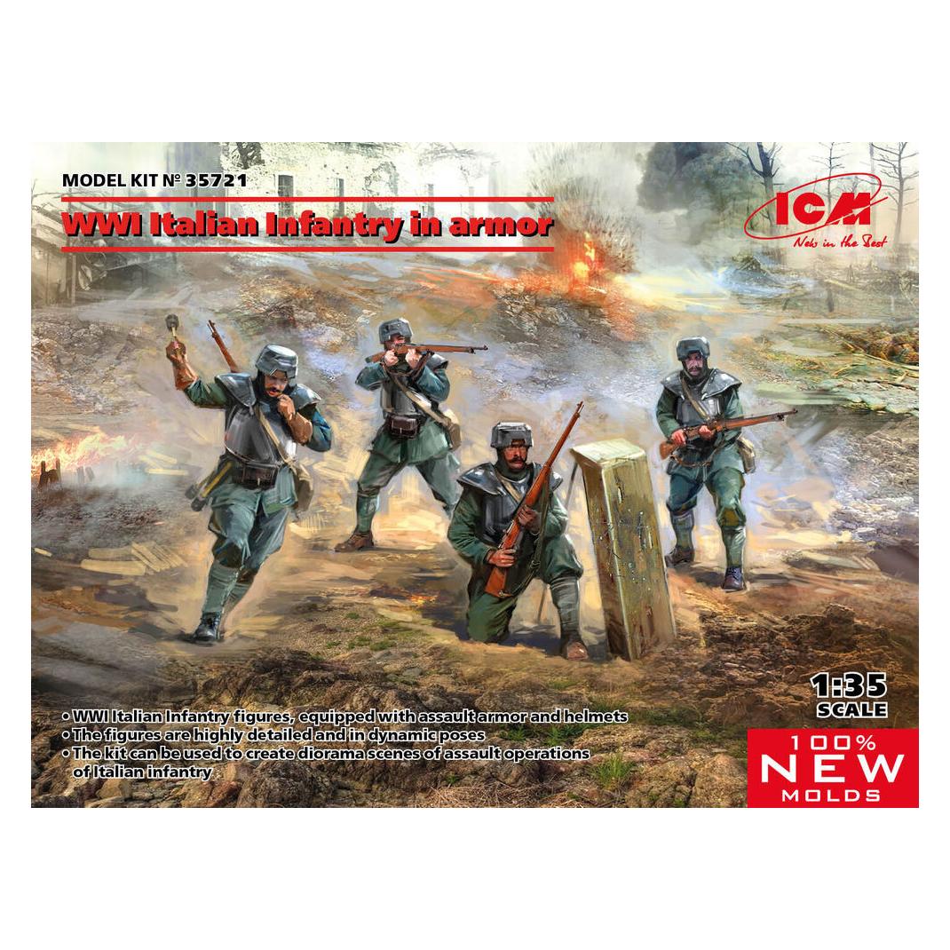 ICM WWI Italian Infantry in armor (35721)