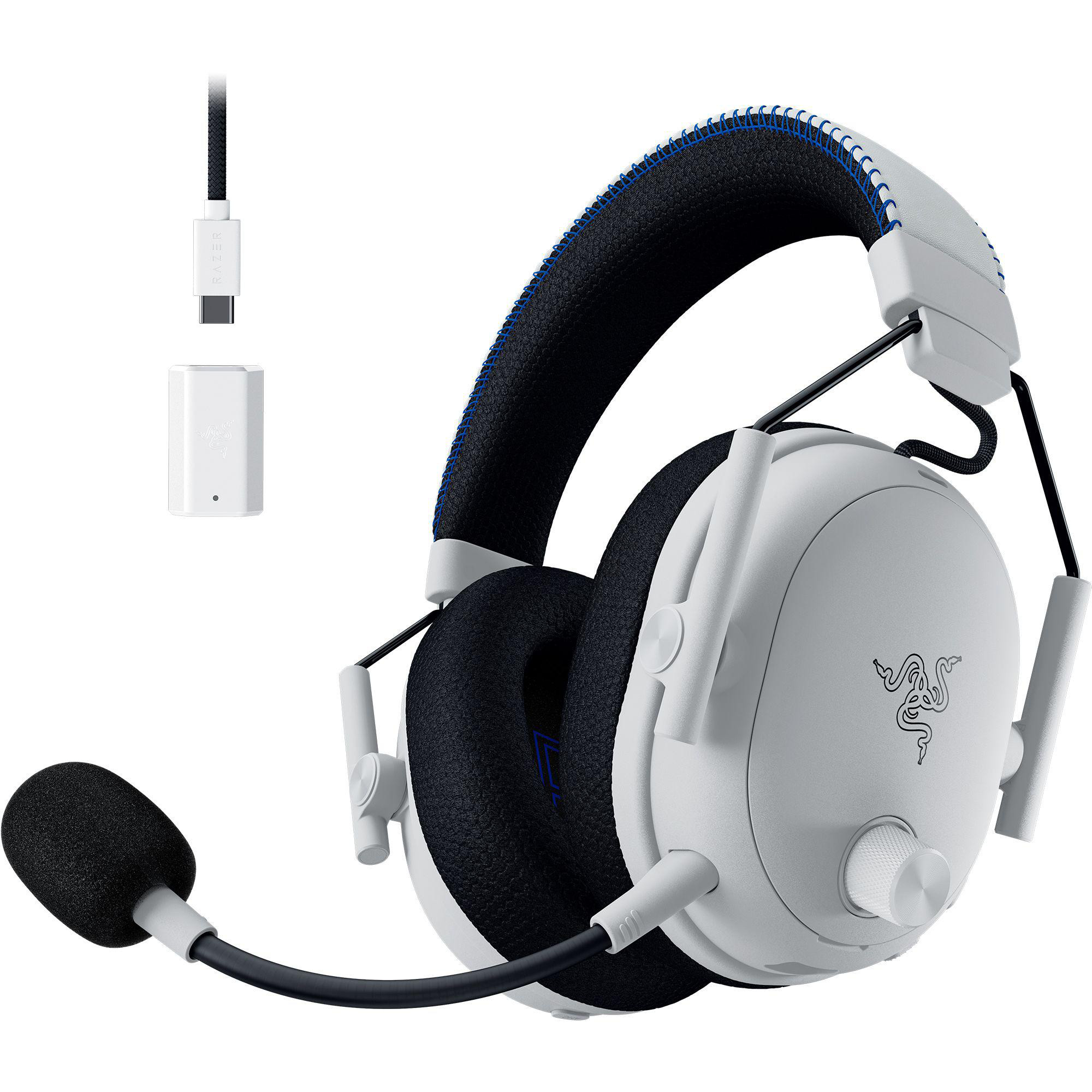 RAZER Blackshark V3 Pro Gaming Headset kabelgebunden / kabellos (Funk / Bluetooth) Weiß zertifiziert für PlayStation 5