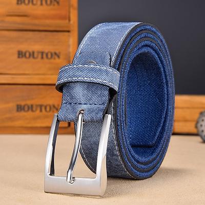 Herren Gürtel Segeltuch Legierung Vintage Langlebig Verstellbar Einfach Blau Braun Outdoor Täglich Taillengürtel