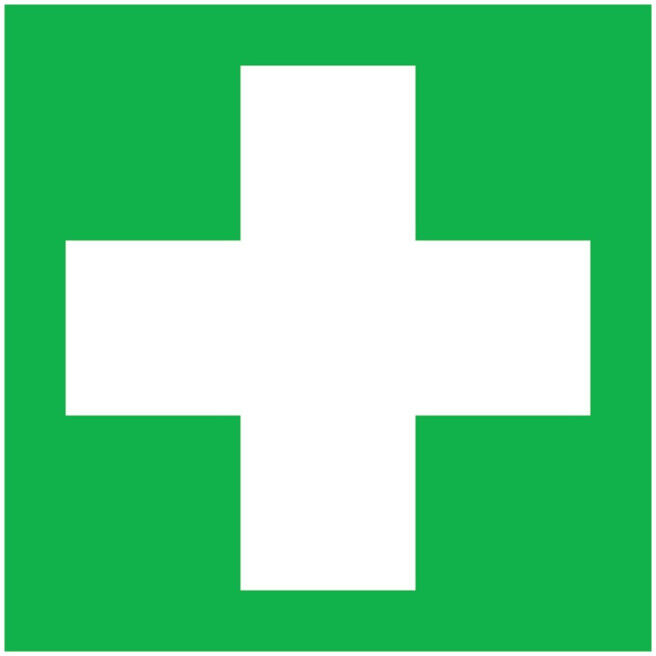 SafetyMarking Panneau de signalisation film B200xH200 mm Premiers secours photoluminescent ; wolk (38.0058)