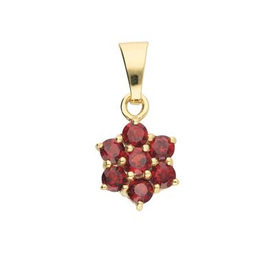 Kettenanhänger ADELIA´S "Damen 333 Gold Anhänger mit Granat", rot, Schmuckanhänger, Damen, Gold, Kettenanhänger, mit Granat für Damen