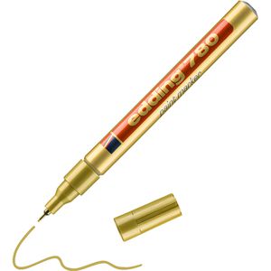 Edding Lackmarker 780, wasserfest & permanent, gold, Rundspitze 0,8 mm, glänzend