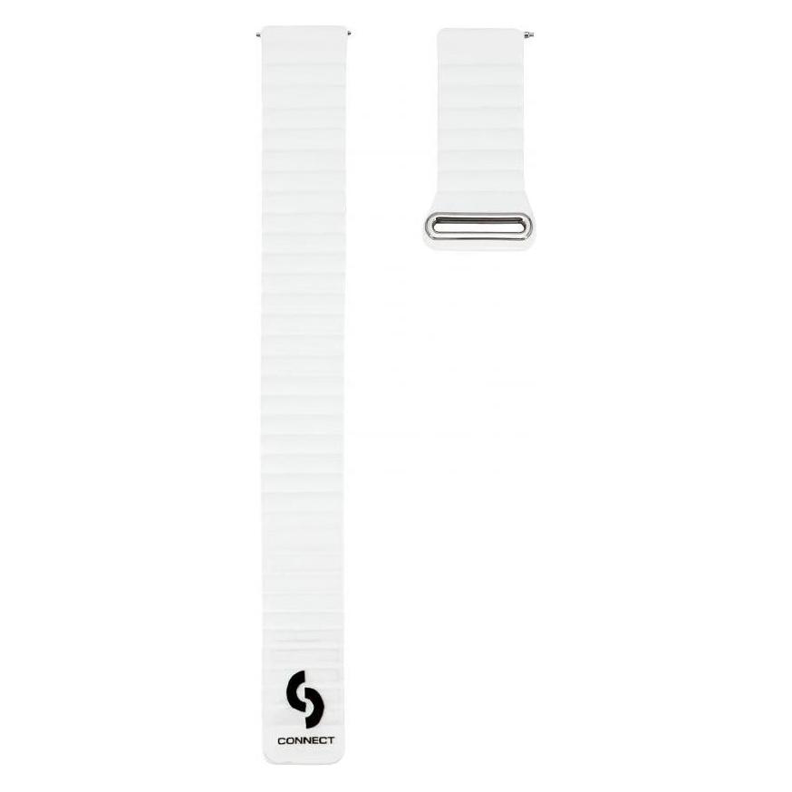 Connect 22mm Flat head Leather - Silicone Loop Magnetic Strap (130mm M/L) (22 mm, Leather, Silicone) (CONUNI22FHSW)