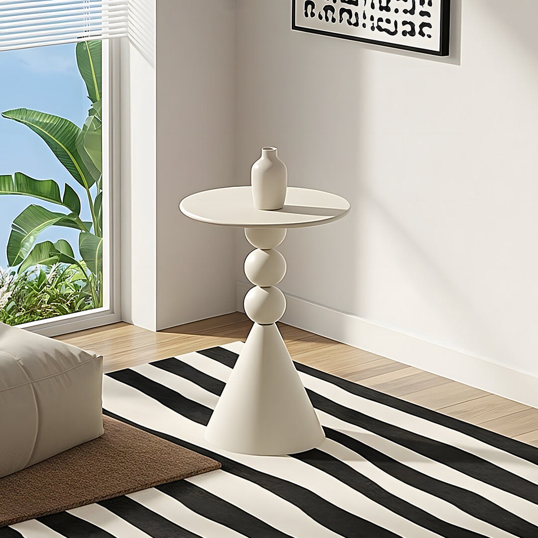 Metro Unique Side Table White 55cm H X 39cm W X 39cm D
