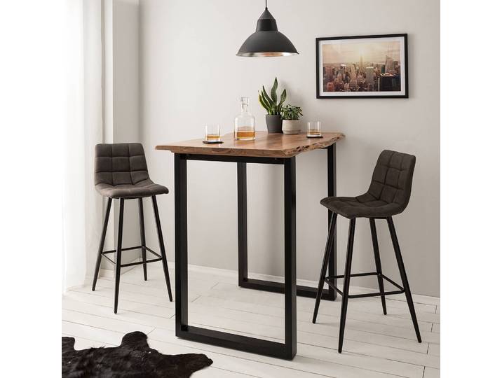 Barstuhl Donnell (2er-Set) 43 x 104 x 52cm Anthrazit