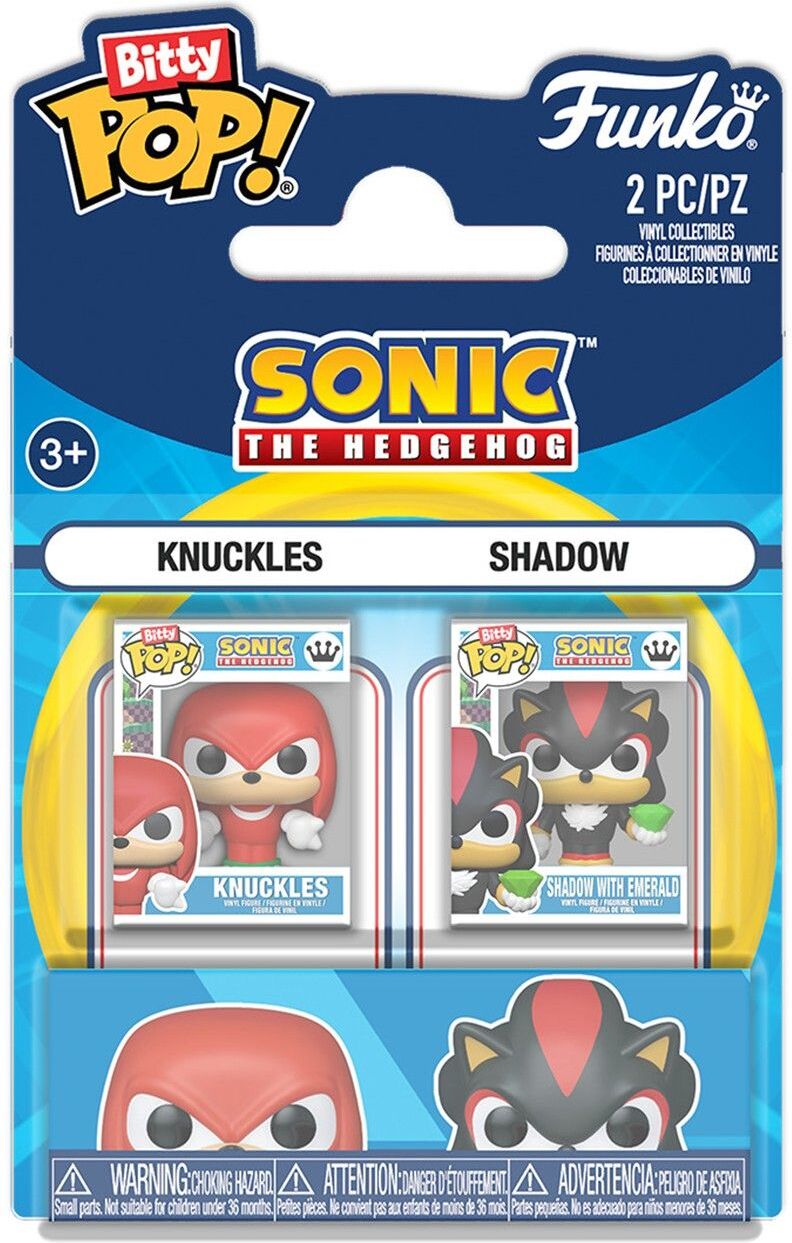 Funko Bitty Pop! 2-Pack: Sonic The Hedgehog - Knuckles & Shadow with Emerald