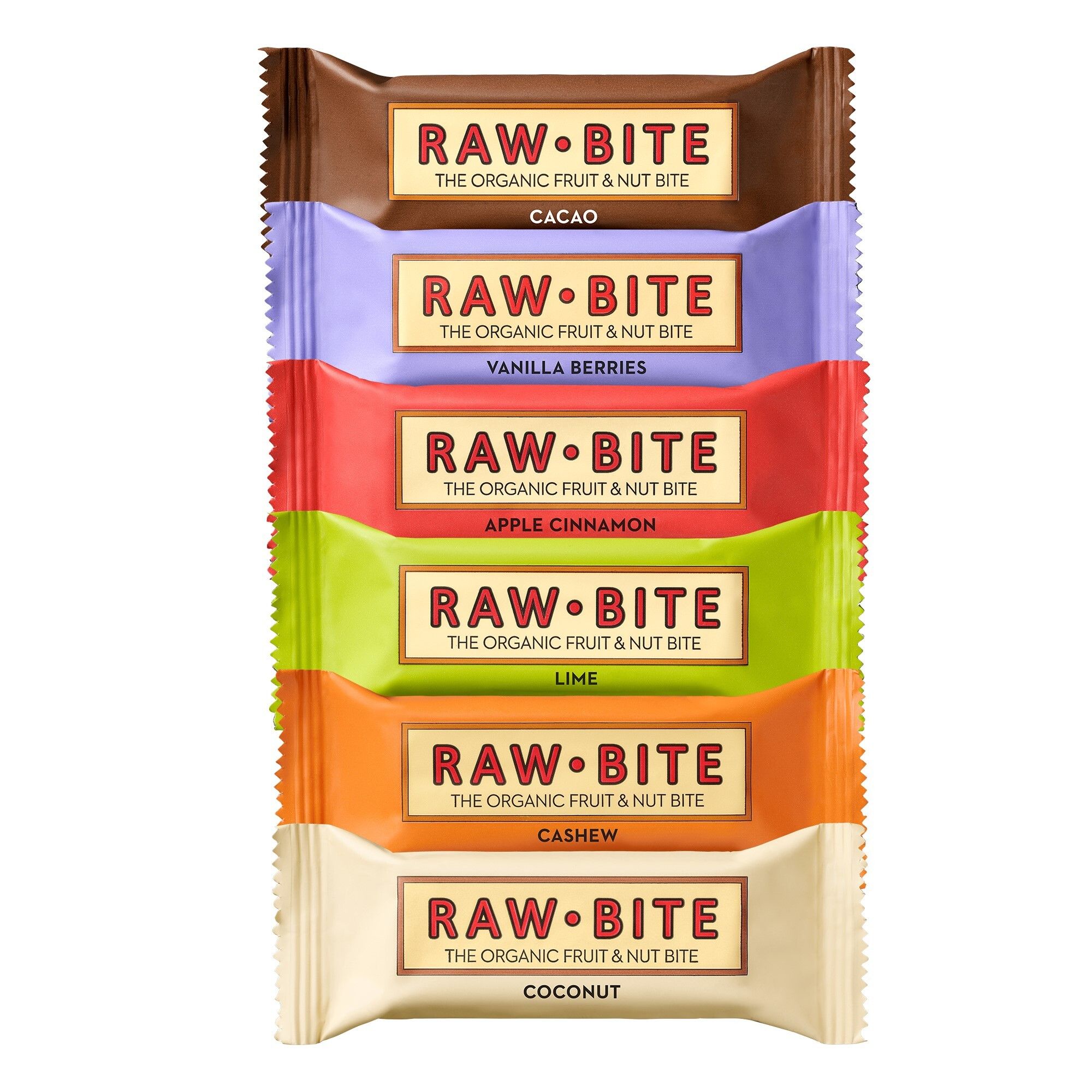 Rawbite Bio Riegel Test-Paket 6x50 g