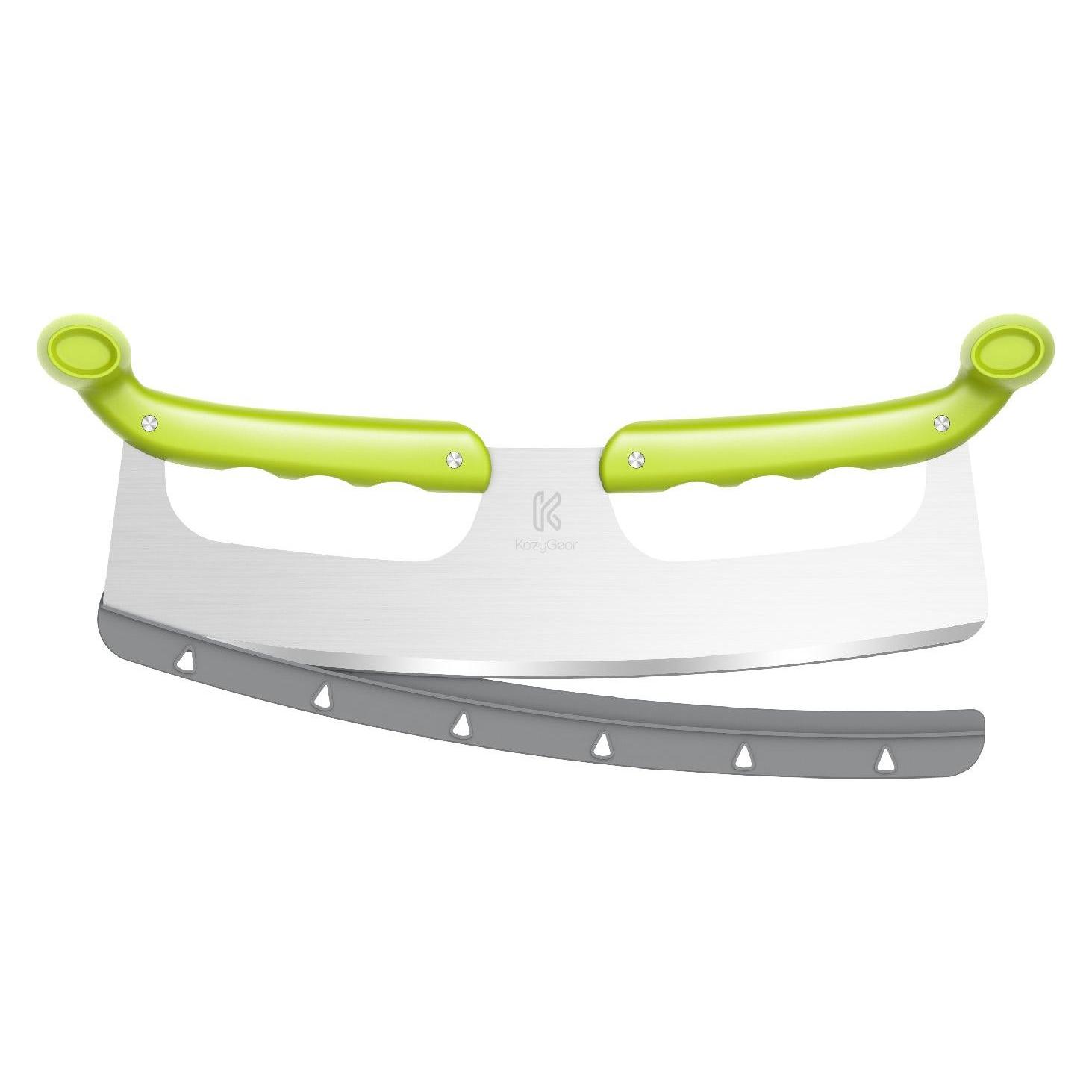 Kozygear Pizzaschneider Mezzaluna mit doppel.Schutzgriff (6KGZ-1001S)