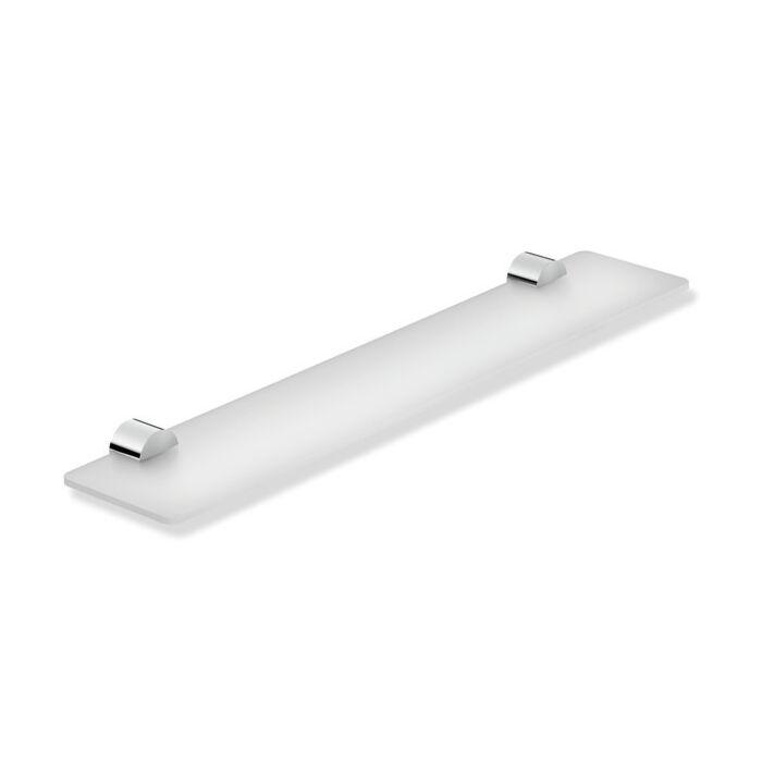 Hewi System 815 Ablage 815.03.12045 600 x 40 x 120 mm, Edelstahl verchromt, satinierte Glasplatte