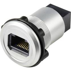 TRU COMPONENTS TRU COMPONENTS RJ45/CAT5 Einbaubuchse, Buchse/Buchse, Plastik, Silber TC-14378444 Buchse RJ45/CAT5 Einbaubuchse Silber 1 St.