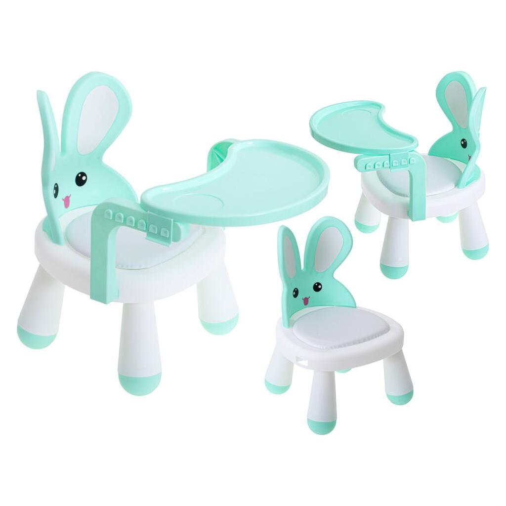 Ikonka Fütterungs- und Spielstuhl mint (31 x 31 x 45 cm) (RO-5845)