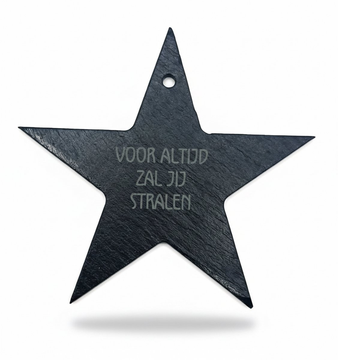 Gepersonaliseerd Ster Ornament van Leisteen als Troostitem
