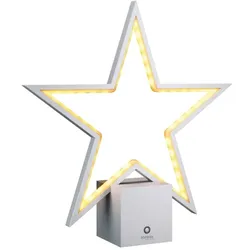 Lucy 2.0  LED Stern Akkuleuchte silber 34cm mit Ladekabel