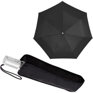 Samsonite Regenschirm Alu Drop S slim, schwarz, windsicher, Auf-Zu-Automatik, Ø 95 cm, 26 cm, Taschenschirm